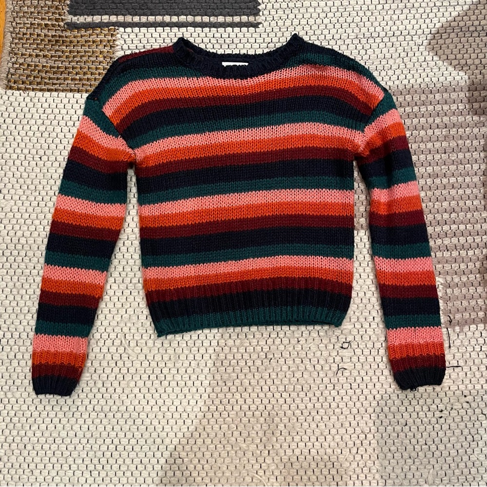 Full Tilt Acrylic Knit Striped Sweater